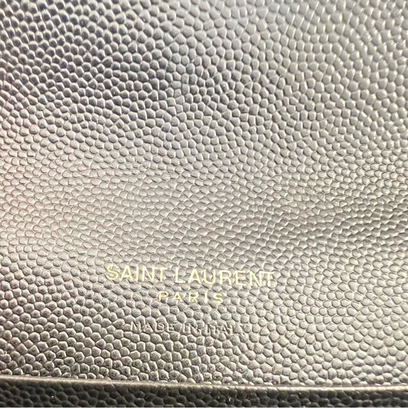 Auth YSL Wallet • Yves Saint Laurent Flap Wallet in Black Leather Authentic - Picture 7 of 14